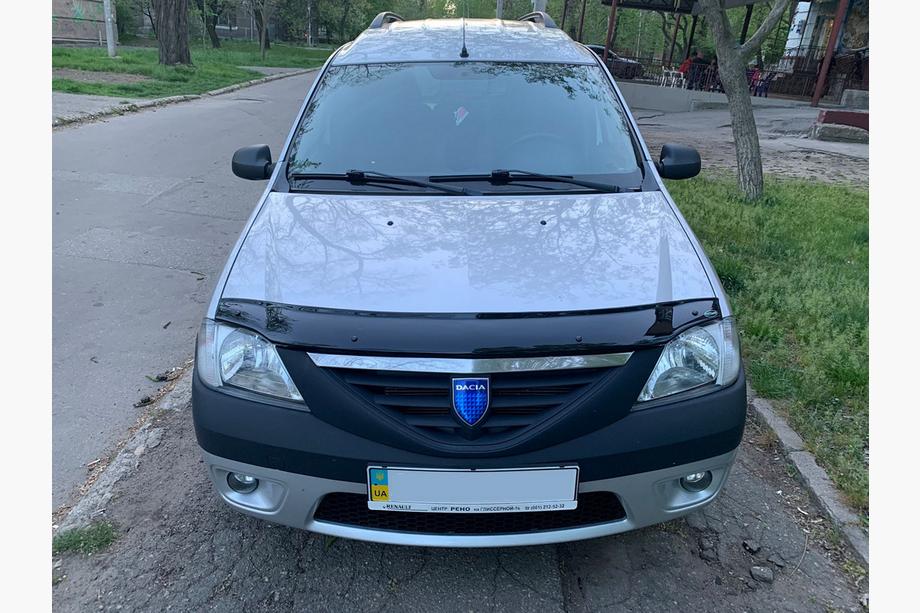 Dacia Logan I 2005-2008 гг. Дефлектор капота (EuroCap) Image