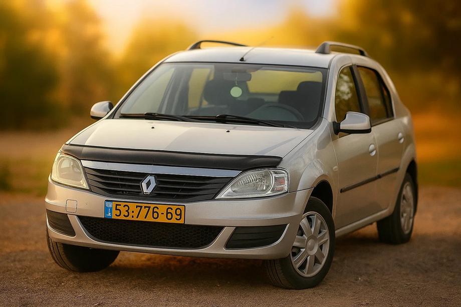Renault Logan I 2008-2013 гг. Дефлектор капота (EuroCap) Image
