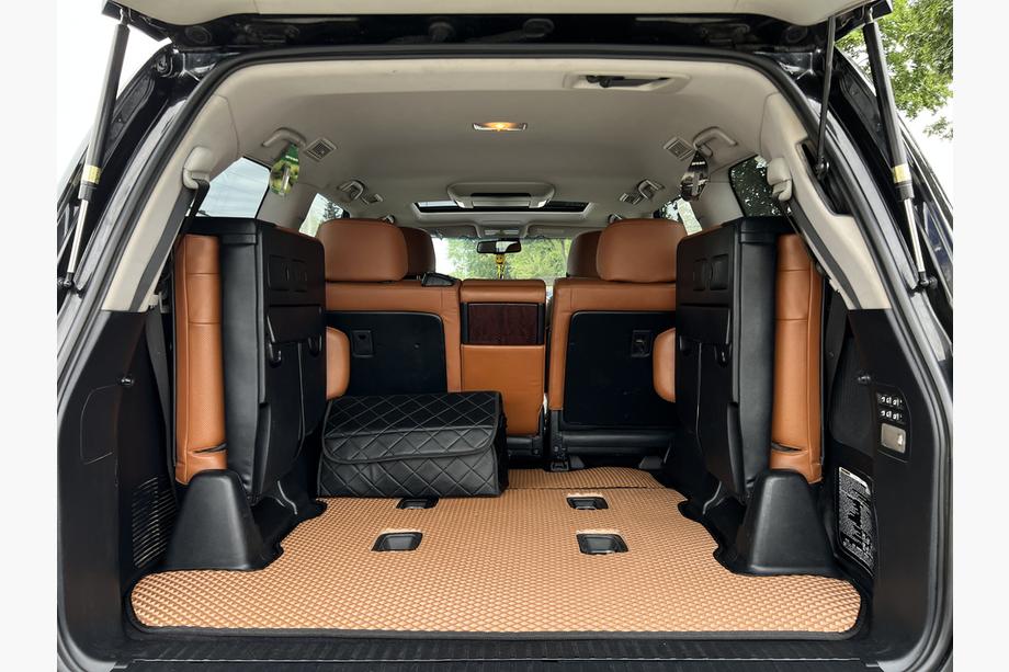 Lexus LX570/450d 2008-2022 гг. Коврик багажника 2 шт (EVA, 7 мест, кирпичный) Image