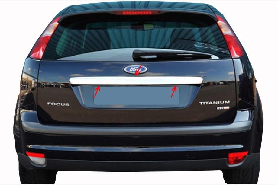Ford C-Max 2004-2010 гг. Хромированная накладка над номером (нержавейка) Carmos - Турецкая Нержавеющая Сталь Фото 5