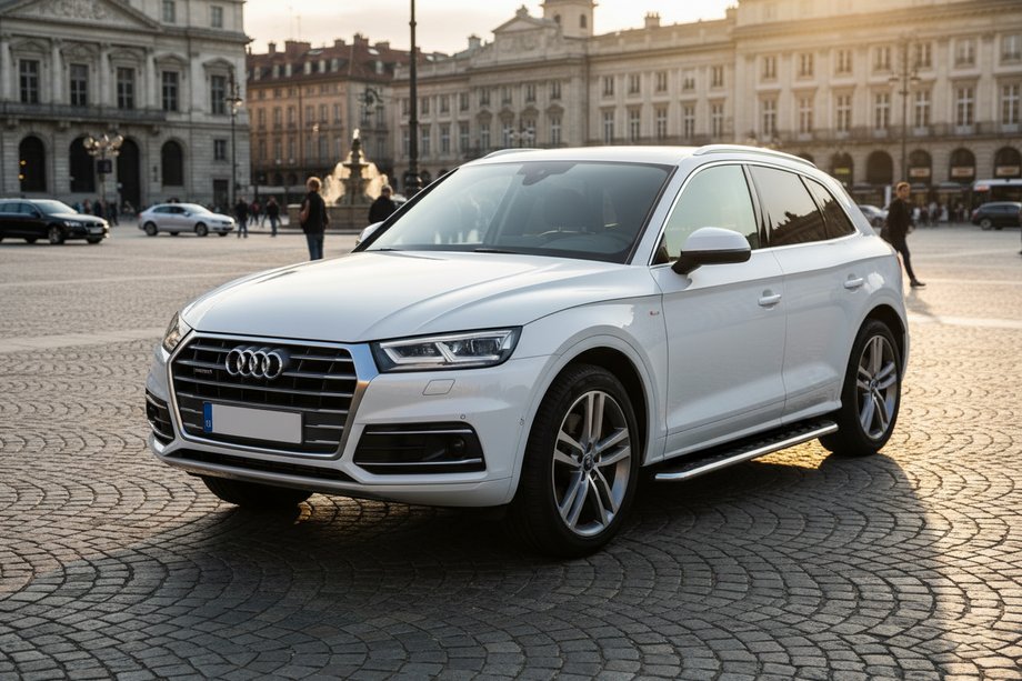 Audi Q5 2017-2025 гг. Боковые Подножки Maydos V1 (2 шт., Алюминий) Image