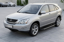 Lexus RX 2003-2009 гг. Боковые пороги Bosphorus Grey (2 шт., алюминий) фото 1