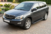 Lexus RX 2003-2009 гг. Боковые пороги Bosphorus Black (2 шт., алюминий) фото 1