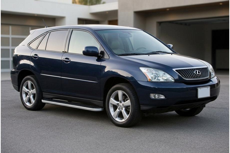 Lexus RX 2003-2009 гг. Боковые Подножки Tayga Grey (2 шт., Алюминий) Image