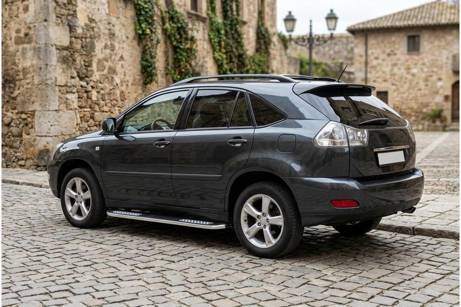 Lexus RX 2003-2009 гг. Боковые Подножки Tayga V2 (2 шт., Алюминий) Фото 1