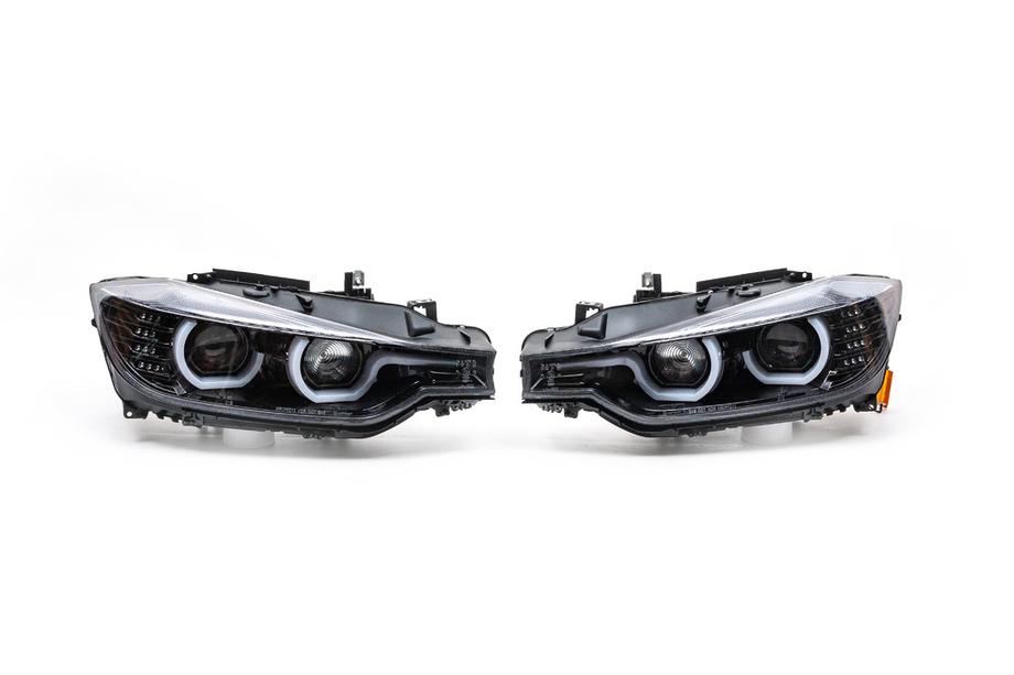 BMW 3 серия F30/F31 2012-2019 гг. Передние фары Xenon с LED габаритами 2012-2015 (2 шт) Черный Image