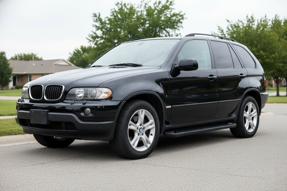 BMW X5 E53 1999–2006 гг. Боковые пороги Allmond Black (2 шт, алюминий) Image
