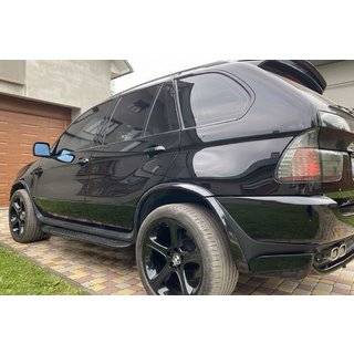 Боковые Подножки Bosphorus Black (2 шт, Алюминий) BMW X5 E53 1999–2006 гг. фото 1