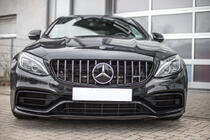 Mercedes C-сlass W205 2014-2021 гг. Передняя решетка Panamericana GT (для оригинального C63 AMG) 2014-2018, без камеры фото 1