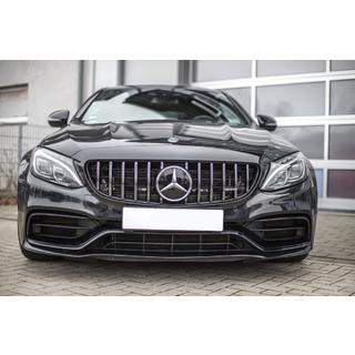 Передняя решетка Panamericana GT (для оригинального C63 AMG) Mercedes C-сlass W205 2014-2021 гг. фото 1