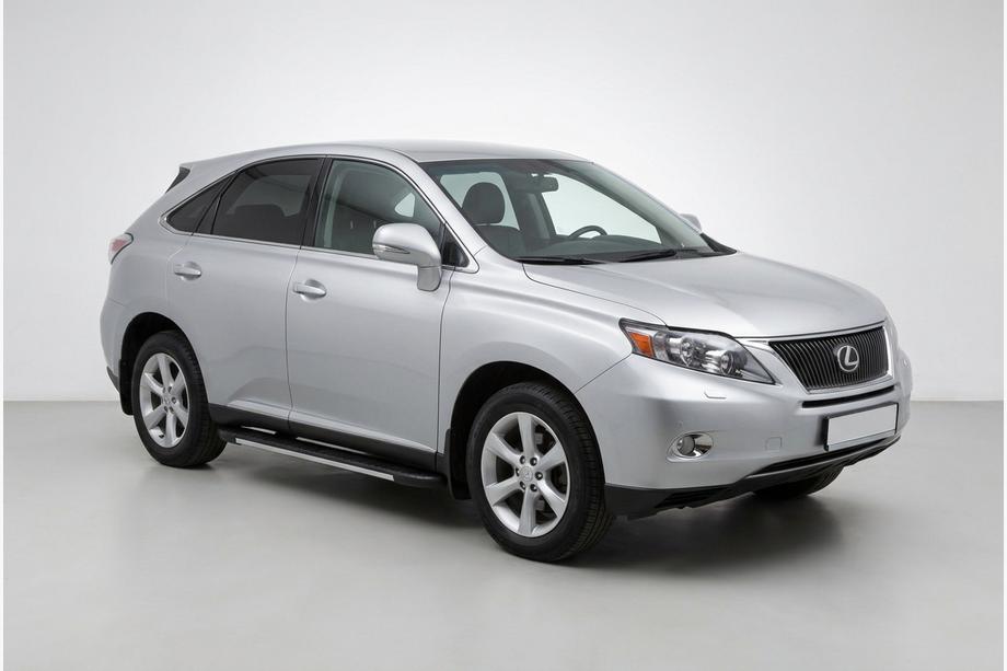 Lexus RX 2009-2015 гг. Боковые пороги Bosphorus Grey (2 шт, алюминий) Image