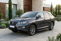 Lexus RX 2009-2015 гг. Боковые Подножки Bosphorus Black (2 шт, Алюминий) фото 1