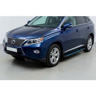 Боковые Подножки Maya Blue (2 шт, Алюминий) Lexus RX 2009-2015 гг. фото 1