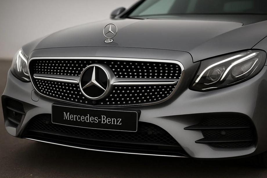 Mercedes E-class W213 2016-2023 гг. Передняя решетка Diamond Silver (для Avantgarde/AMG-Line/E43 AMG/E53 AMG 2016-2020) С местом под камеру Image