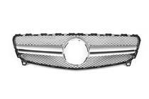 Mercedes A-class W176 2012-2018 гг. Передняя решетка радиатора AMG Silver (2015-2018) фото 2