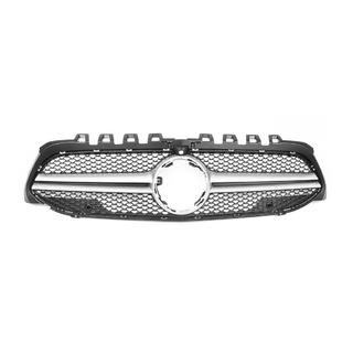 Передняя решетка AMG Silver (для 2018-2022) Mercedes A-сlass W177 2018- гг. фото 2