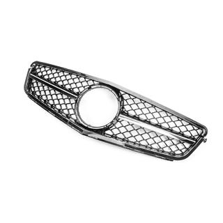 Передняя решетка AMG Silver Mercedes C-class W204 2007-2015 гг. фото 3