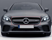 Mercedes C-сlass W205 2014-2021 гг. Передняя решетка AMG Silver (для Avantgarde/AMG-Line/C43 AMG) фото 1
