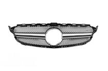 Mercedes C-сlass W205 2014-2021 гг. Передняя решетка AMG Silver (для Avantgarde/AMG-Line/C43 AMG) фото 7