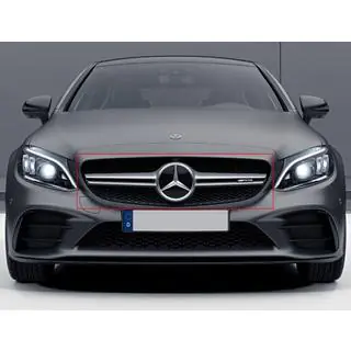 Передняя решетка AMG Silver (для Avantgarde/AMG-Line/C43 AMG) фото 1