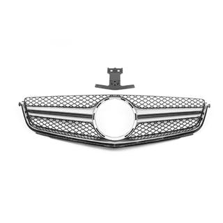 Передняя решетка AMG Silver (для C63) Mercedes C-class W204 2007-2015 гг. фото 3