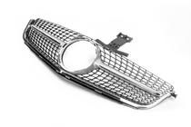 Mercedes C-class W204 2007-2015 гг. Передняя решетка Diamond Silver (для C63) фото 3