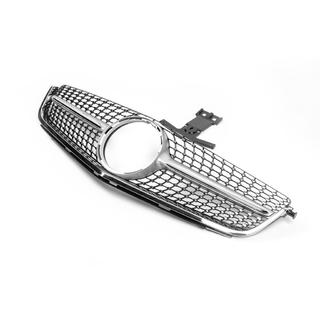 Передняя решетка Diamond Silver (для C63) Mercedes C-class W204 2007-2015 гг. фото 3