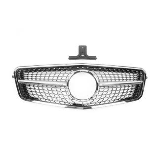 Передняя решетка радиатора Diamond Silver (2009-2012) Mercedes E-сlass W212 2009-2016 гг. фото 2