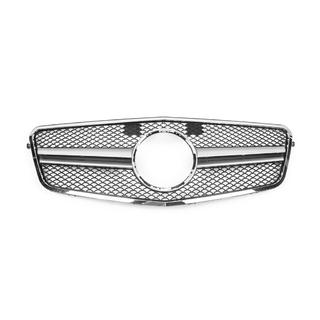 Передняя решетка AMG Silver (2009-2012) Mercedes E-сlass W212 2009-2016 гг. фото 2