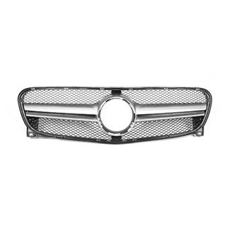 Передняя решетка радиатора AMG Silver (2014-2016) Mercedes GLA X156 2014-2019 гг. фото 3