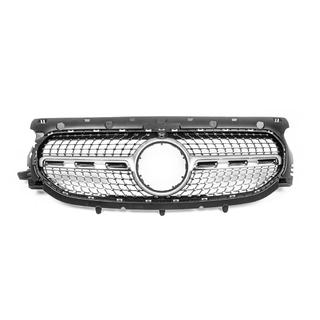 Передняя решетка Diamond Silver Mercedes GLA H247 2020- гг. фото 2