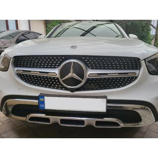 Передняя решетка радиатора Diamond Silver (для Base 2019-2022) Mercedes GLC X253 2015-2022 гг. фото 1