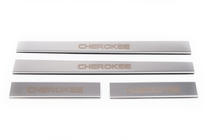 Jeep Cherokee/Liberty 2007-2013 гг. Накладки на пороги Carmos V1 (4 шт, нержавейка) фото 2