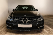 Mercedes C-class W204 2007-2015 гг. Передняя решетка Diamond Silver фото 3