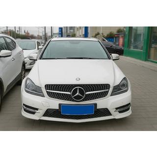 Передняя решетка Diamond Silver Mercedes C-class W204 2007-2015 гг. фото 4