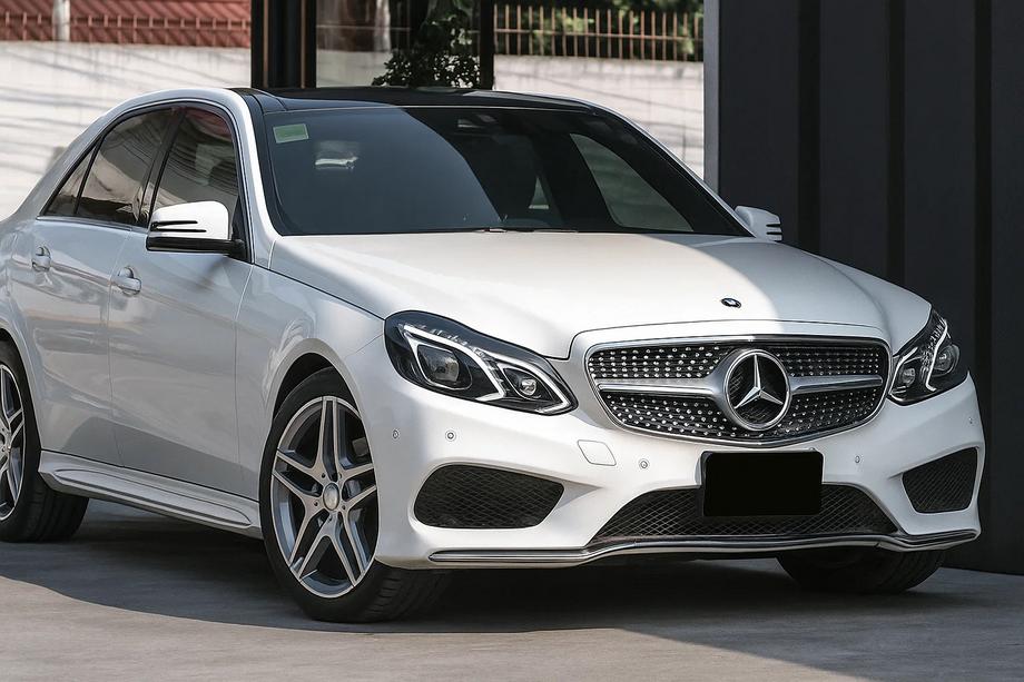 Mercedes E-class W212 2009-2016 гг. Передняя решетка Diamond Silver (для Avantgarde и AMG-Line, 2013-2016) Фото 5