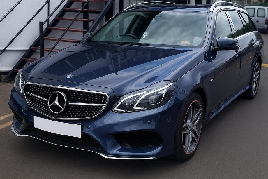 Mercedes E-class W212 2009-2016 гг. Передняя решетка Diamond Silver (для Avantgarde и AMG-Line, 2013-2016) Фото 1