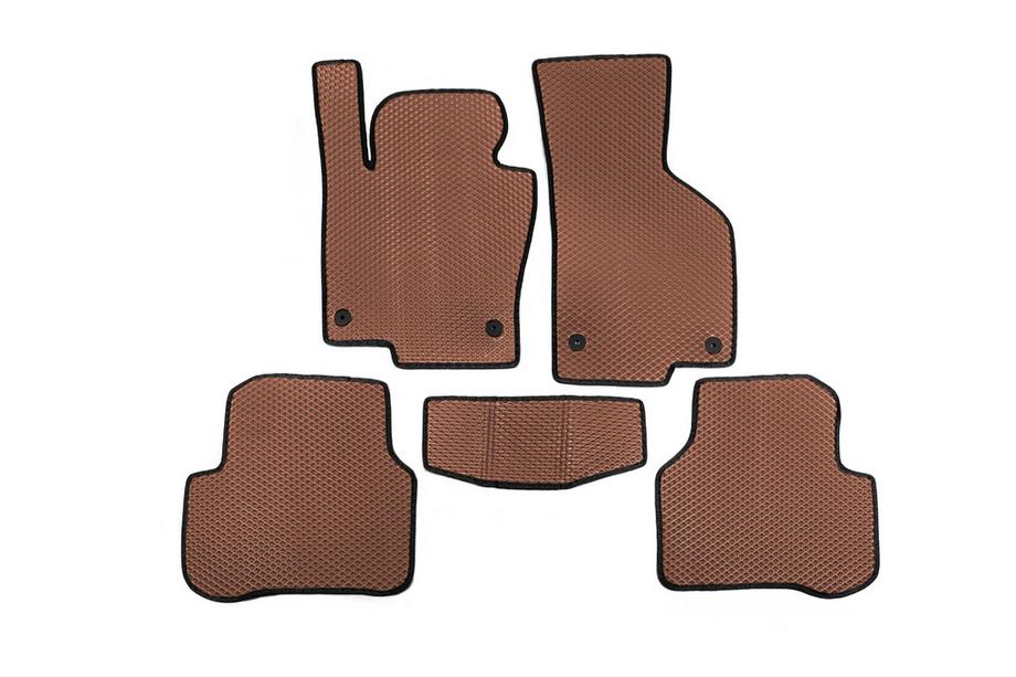 Volkswagen Passat B6 2006-2012 гг. Коврики EVA (кирпичные) Image