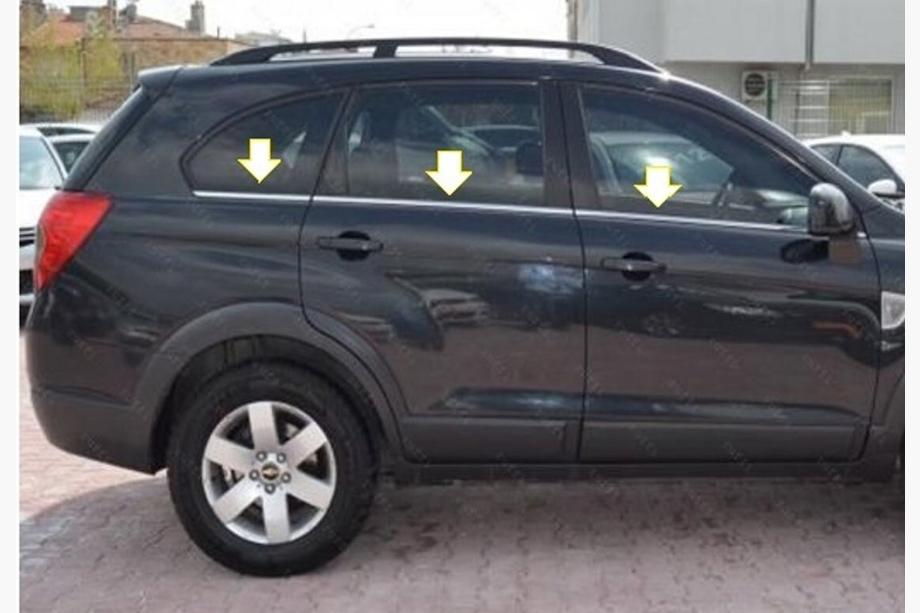Opel Antara 2006-2017 гг. Нижние молдинги окон нержавейка (6 шт) Image