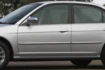 Honda Civic Sedan VII 2001-2006 гг. Накладки на ручки Хром (8 шт, Нержавейка) фото 1