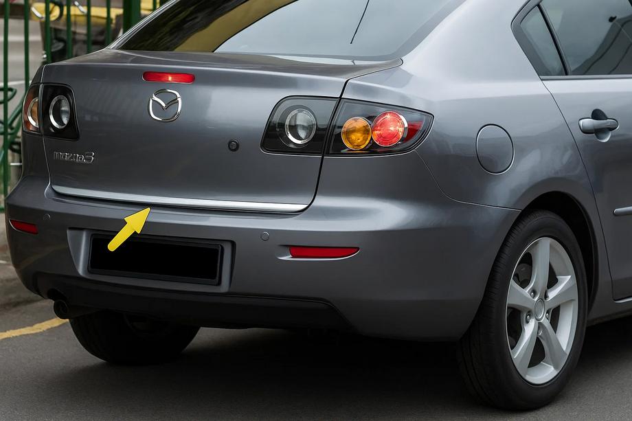 Mazda 3 2003-2009 гг. Накладка на багажник SD нержавейка Image