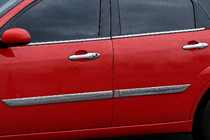 Ford Focus I 1998-2005 гг. Хромированные Накладки на Ручки (4 шт., Нержавейка) OmsaLine - Итальянская Нержавейка фото 1