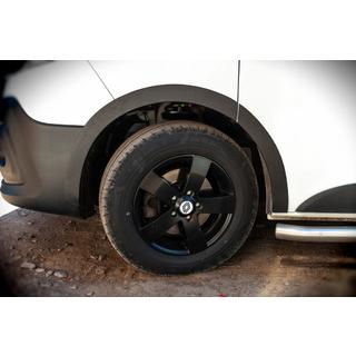 Расширители арок (6 шт, черные, ABS) Opel Vivaro 2015-2019 гг. фото 1