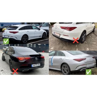 Задний диффузор с насадками на выхлоп (дизайн CLA45) Mercedes CLA C118 2019- гг. фото 4