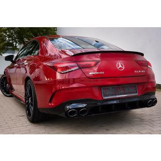 Задний диффузор с насадками на выхлоп (дизайн CLA45) Mercedes CLA C118 2019- гг. фото 3