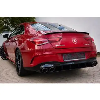 Задний диффузор с насадками на выхлоп (дизайн CLA45) Mercedes CLA C118 2019- гг. фото 3