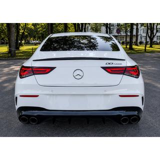Задний диффузор с насадками на выхлоп (дизайн CLA45) Mercedes CLA C118 2019- гг. фото 2