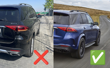 Mercedes GLE W167 2018- гг. Задний диффузор с насадками глушителя GLE63 Silver (2018-2026) фото 4