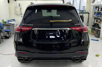 Mercedes GLE W167 2018- гг. Задний диффузор с насадками выхлопа GLE63 Black (2018-2026) фото 2