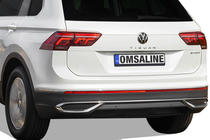 Volkswagen Tiguan 2016-2023 гг. Накладки имитация выхлопных насадок 2020+ (3 шт, нержавейка) Carmos - Турецкая Нержавеющая Сталь фото 1